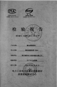產(chǎn)品檢驗(yàn)報(bào)告