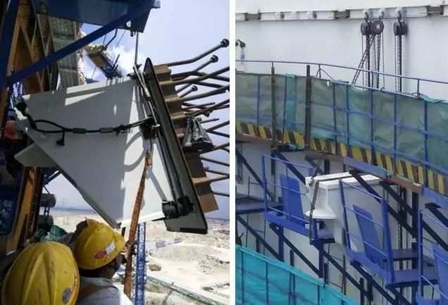 2017年8月27日，“華龍一號”示范工程福清核電6號機組安全殼環(huán)吊梁牛腿開始吊裝。“華龍一號”安全殼鋼襯里環(huán)形吊車梁牛腿為箱型焊接鋼結構，是用于支撐環(huán)形吊車的重要承載構件，共有45個，單個重量約2.8噸