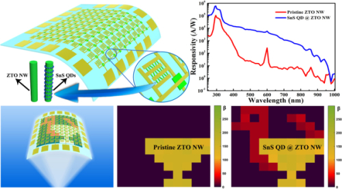 　　近日，中國科學(xué)院半導(dǎo)體研究所半導(dǎo)體超晶格國家重點(diǎn)實(shí)驗(yàn)室沈國震課題組在柔性寬光譜成像的研究中取得新進(jìn)展。相關(guān)研究成果發(fā)表在Advanced Functional Materials上