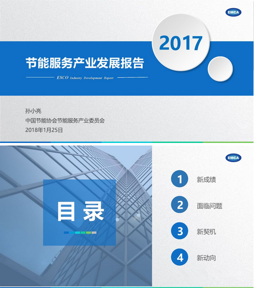 
            	2017年，是實施“十三五”規(guī)劃的重要一年。這一年，節(jié)能服務產(chǎn)業(yè)作為節(jié)能環(huán)保產(chǎn)業(yè)的重要組成部分，在政府、企業(yè)、行業(yè)協(xié)會等全社會共同努力下持續(xù)發(fā)展壯大，繼續(xù)呈現(xiàn)出最具市場化、最富成長性、充滿活力、特色鮮明的特點，在產(chǎn)值規(guī)模、從業(yè)人員、綜合能力、國際交流與合作和能力建設等方面取得新突破
