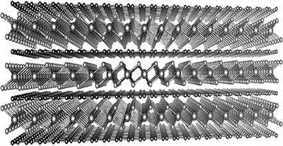 
	
氧化錳納米片與石墨烯的材料結構圖
日本物質(zhì)材料研究機構提供
日本物質(zhì)材料研究機構(NIMS)日前公布，他們的一個研究小組成功合成了氧化錳納米片和石墨烯交替重疊的材料。該復合材料作為鋰及鈉離子充電電池的負極材料，可將電池充放電容量提高兩倍以上，且能延長重復使用壽命，解決了容量和壽命不可兼得的問題