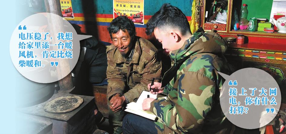 
　　記者在采訪玉麥鄉(xiāng)村民巴桑。王建君 攝

　　開欄的話 東風解凍，年味漸濃