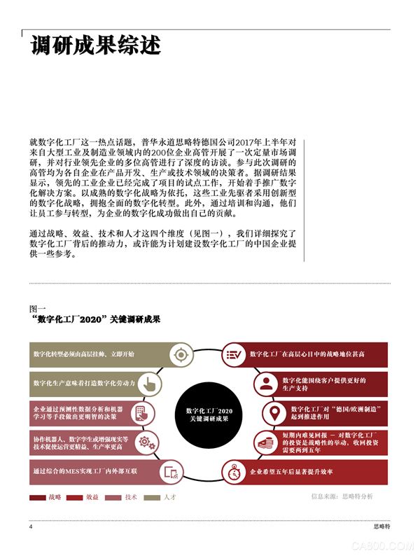 
                    
	數(shù)字化讓制造型企業(yè)從根本上改頭換面。隨著企業(yè)對各類創(chuàng)新技術(shù)的采用以及對不同資質(zhì)人才的聘用，新型的數(shù)字化工廠正悄然引領(lǐng)制造業(yè)的轉(zhuǎn)型，并推動著制造業(yè)的中心邁向高度定制化的產(chǎn)品和系統(tǒng)