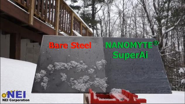  　　NANOMYTE®SuperAi是一種納米復合材料涂層,防冰屬性傳遞給底層的襯底。表面處理過的超級ai會減少冰的附著力(高達60%)，從而防止冰的形成