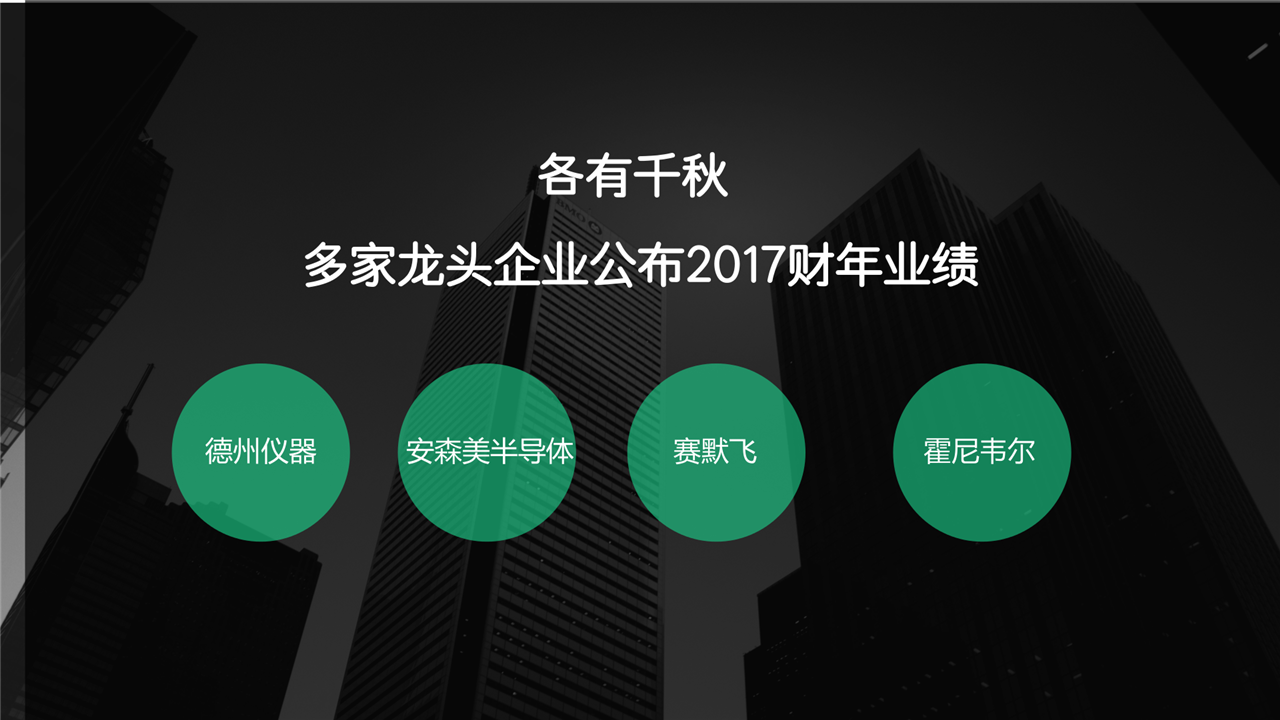 　　前不久，多家上市龍頭企業(yè)都公布了2017年的財(cái)務(wù)業(yè)績(jī)，與2016年相比都有了不同的增長(zhǎng)，為2017年畫上了圓滿的句號(hào)。而在企業(yè)業(yè)績(jī)飛速發(fā)展的過程中，業(yè)績(jī)?cè)鲩L(zhǎng)的方向也是各有不同