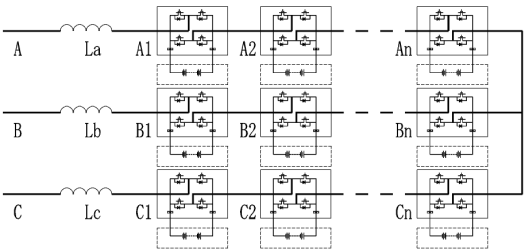 
	中國儲能網(wǎng)訊：高壓直掛儲能技術(shù)是指儲能變流器（Power Contol System 簡稱PCS）不經(jīng)變壓器，直接接入3kV及以上電壓等級電網(wǎng)的新型MW級電池儲能技術(shù)。



	


	高壓直掛儲能電路圖


	單個儲能電池電芯直流電壓最高不超過4V，通常用于儲能的電池系統(tǒng)直流電壓在600-800V，PCS如何不經(jīng)變壓器直接接入3kV及以上電壓等級電網(wǎng)，首要解決電壓匹配問題