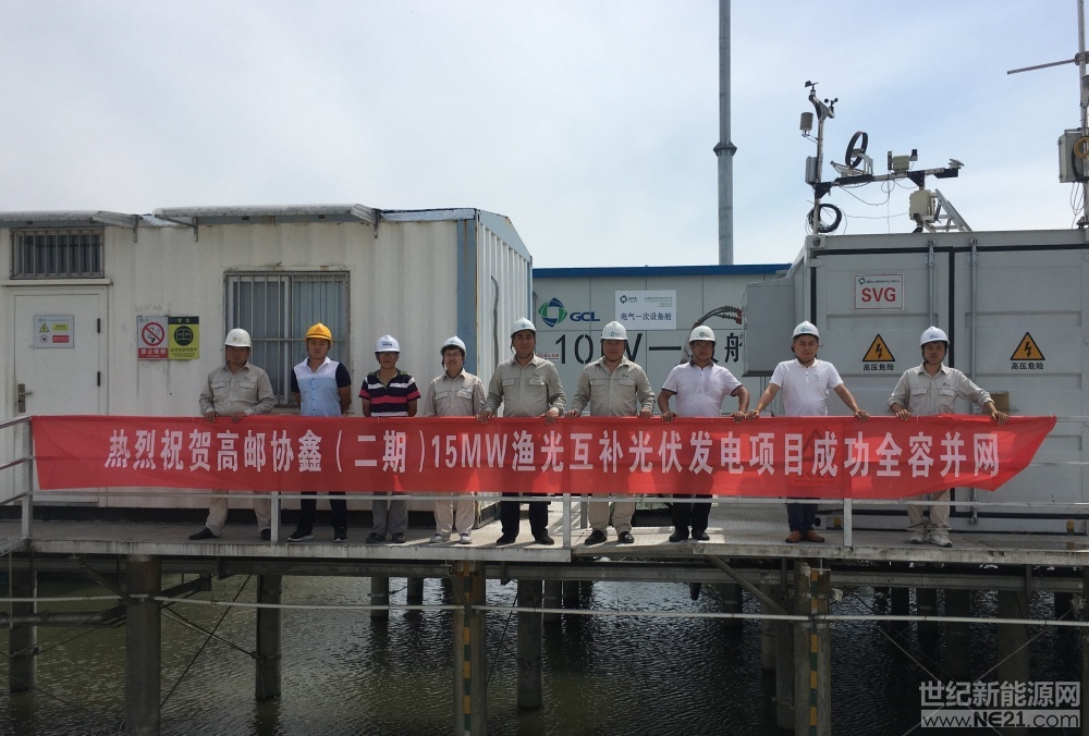 2018年6月26日，高郵協(xié)鑫二期15MW漁光互補(bǔ)電站一次性全容并網(wǎng)，協(xié)鑫新能源在江蘇揚(yáng)州市形成漁光互補(bǔ)的區(qū)域集群效應(yīng)。此前，高郵協(xié)鑫一期10MW于2015年并網(wǎng)，協(xié)鑫新能源在這一地區(qū)的漁光互補(bǔ)電站還包括寶應(yīng)鑫源、寶應(yīng)協(xié)鑫等項(xiàng)目