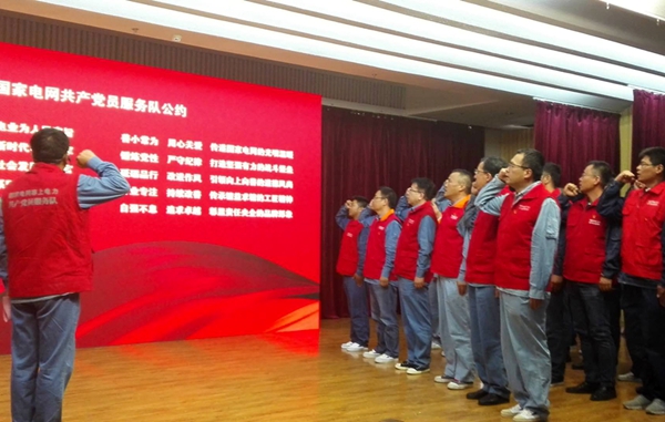 
　　黨員服務(wù)隊(duì)宣誓

　　26日，記者從寧夏電力公司舉辦的紀(jì)念建黨97周年座談會(huì)暨基層黨組織標(biāo)準(zhǔn)化建設(shè)推進(jìn)會(huì)上了解到，公司今年以黨建工作對(duì)標(biāo)管理為抓手，聚焦基層黨組織標(biāo)準(zhǔn)化建設(shè)，使黨建工作呈現(xiàn)出新氣象。

　　據(jù)介紹，隨著公司管黨治黨責(zé)任有效落地，黨建專業(yè)管理能力不斷提升，黨建價(jià)值創(chuàng)造能力充分彰顯，宣傳文化及團(tuán)青作用有效發(fā)揮