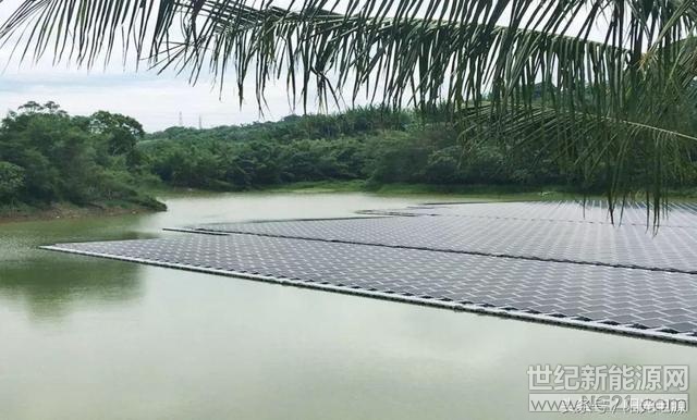 日前，位于臺灣的陽光電源某漂浮式光伏電站項目突遇罕見枯水期，部分湖床見底甚至龜裂。由于湖床不平坦，漂浮方陣出現變形，一個主浮體甚至被湖底“不期而遇”的樹樁頂彎了“腰”