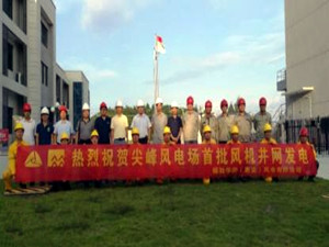 
	
                    
	【電纜網訊】8月22日18時18分，在福能集團及華潤電力、惠安縣政府股東三方的大力支持推動下，惠安尖峰46MW風電場項目首批13臺風機成功并網發(fā)電。

	

	據悉，惠安尖峰風電場項目位于福建省泉州市惠安縣西北側的丘陵上