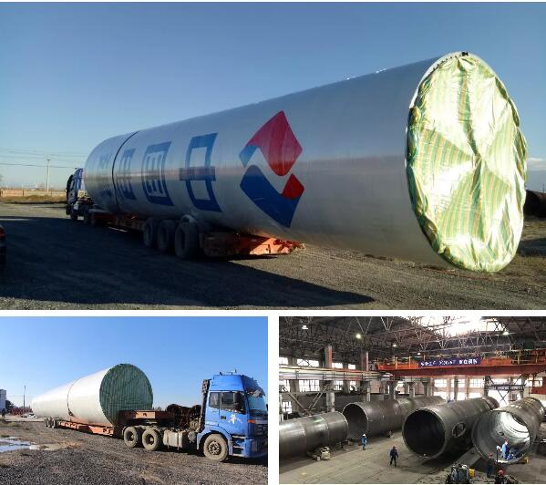  　　9月26日，由水工機(jī)械總廠新疆恒合公司承制的中國電建新能源新疆(風(fēng)光柴儲)榮和配電網(wǎng)工程風(fēng)電塔筒制作項(xiàng)目首批筒體順利發(fā)貨。

　　
　　該項(xiàng)目北側(cè)緊鄰G219國道，距離葉城380km，交通較便利