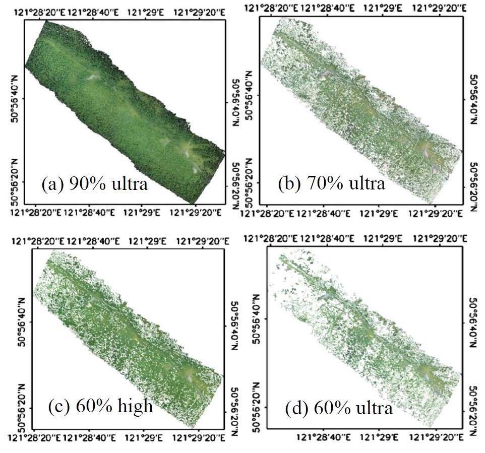 　　【中國儀表網(wǎng) 儀表下游】近日，空天信息研究院遙感科學(xué)國家重點(diǎn)實(shí)驗(yàn)室碳循環(huán)遙感研究室倪文儉研究員帶領(lǐng)團(tuán)隊(duì)，在利用無人機(jī)航空立體影像進(jìn)行森林結(jié)構(gòu)參數(shù)調(diào)查研究方面取得重要進(jìn)展。研究團(tuán)隊(duì)以機(jī)載激光雷達(dá)數(shù)據(jù)為參考，系統(tǒng)分析了影像獲取的航向重疊度和空間分辨率對森林空間結(jié)構(gòu)提取的影響，發(fā)現(xiàn)兩者之間存在明顯的耦合效應(yīng)，揭示了無人機(jī)航空立體影像關(guān)鍵獲取參數(shù)對森林空間結(jié)構(gòu)探測的影響規(guī)律，為利用無人機(jī)航空立體影像進(jìn)行森林空間結(jié)構(gòu)探測提供了新的認(rèn)識
